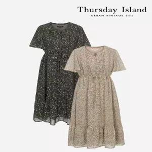 [써스데이아일랜드][Thursday Island] 플라워 패턴 쉬폰 원피스(T244MOP262W)
