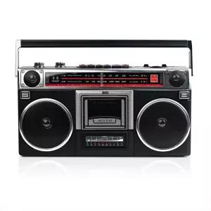 브리츠 레트로 카세트 플레이어 블루투스 스피커 올인원라디오 테이프 카페 매장용 가정용 알람 USB SD카드