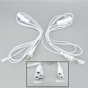 23 핀 구멍 AC 스위치 케이블 T5 T8 LED 튜브 전원 공급 장치 충전 확장 와이어 ON/OFF 커넥터 조명 액세서