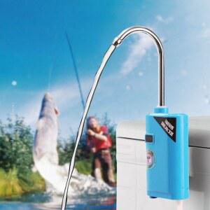 낚시용기포기 취수기 양수기 충전식 3m튜브 펌핑에어레이터 노란색 산소펌프