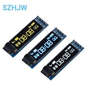 0.91 인치 128x32 IIC 화이트/블루 OLED LCD 디스플레이 DIY 모듈 SSD1306 드라이버 DC 3.3V 5V arduino