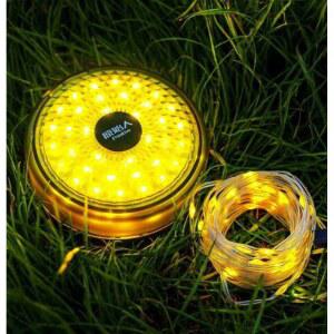 릴 감는 LED 조명 80등 화이트 스트링 캠핑 10m 전구 트리 램프 장식