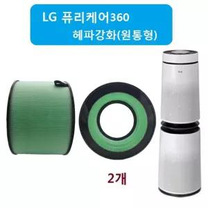 퓨리2단형 헤파강화2개 AS301DWFA 공기청정기호환필터 교환용 교체 교체용 헤파 탈취 관리 청소