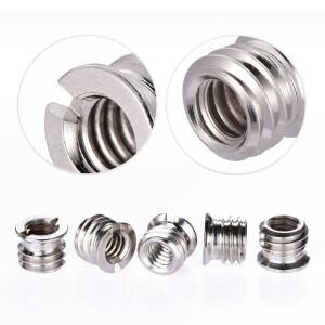 암1/4 수 3/8 변환 나사 어댑터 삼각대 모노포드 볼헤드 카메라 DSLR 액세서리 1개