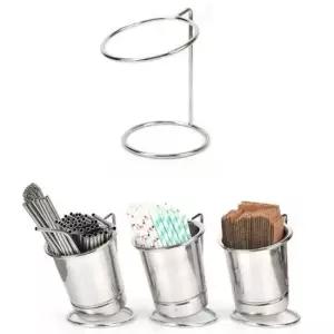 수저통홀더 빨대통 양념통 소스통 스텐통 거치대 홀더 12.5x18cm