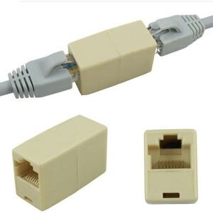 10pcs RJ45 이더넷 네트워크 어댑터 듀얼 스트레이트 헤드 LAN 케이블 조이너 커플러 CAT 5 5E 6 6a 플매트