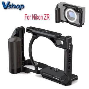 니콘 ZR용 PULUZ 우드 핸들 메탈 카메라 케이지 확장 프레임