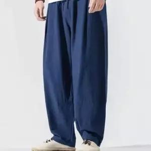 남자밴딩팬츠 린넨 블루머 남성 밴딩 팬츠 캐주얼 와이드 통바지