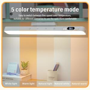 스마트 터치 테이블 램프 마그네틱 데스크 내장형 2000mAh 배터리 독서용 캐비닛 거울 침대 옆 충전식 야간