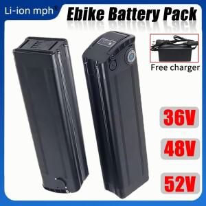 48V 36V 52V  21Ah 실버 피쉬 18650 고용량 리튬이온 배터리 팩 (350W 500W 1000W 모터용)