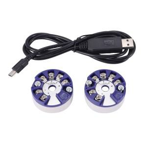 프로그래밍 가능 열전대 RTD PT100 - 4-20MA 변환기 TC 입력 출력 헤드 장착형 온도 트랜스미터 XY