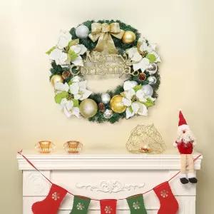 PrimeBulk 골드포인세티아 60cm 크리스마스 DIY리스 트리 오너먼트 트리볼 장식볼 장식품 소품 인형 용품