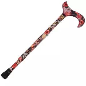 (영세)클래식케인 더비그립조절식지팡이 꽃의정물지 보행지 용품 보조기 보조지 산책지 어르신 어른신선물