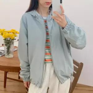 [옷자락]여자 스포티 바람막이 스트링 오버핏 집업 후드 점퍼