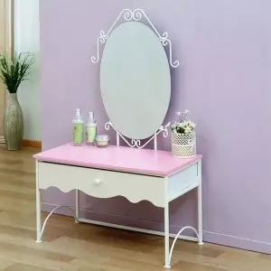 [하프클럽/셀러허브]리젠 화이트 좌식 화장대+거울