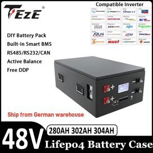 EU  DIY 48V LiFePO4 배터리 케이스 JK 16S 200A 스마트 BMS 51.2V 키트 280ah BT LCD 2A 액티브 밸런서 조