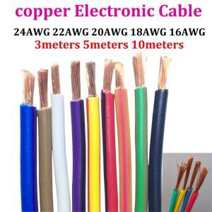 RV 구리선 16 18 20 22 24 AWG 다중 가닥 PVC 유연 연장 전원 케이블 자동차 오디오 배터리 LED 라인 DIY용