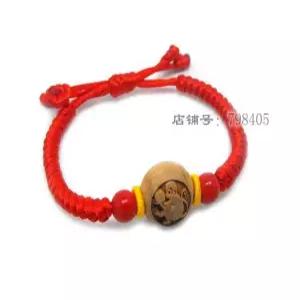 단주 합장주 소원 팔찌 나무 압경 성취 어른 평안 소품 아기 복숭아 빨간줄 조각 쥐