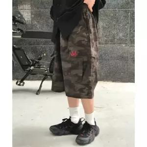 [4월 20일 배송] MUCENT 카모 카고 바지 밀리터리 폴리 나일론 버뮤다 하프 팬츠 남녀공용 103815
