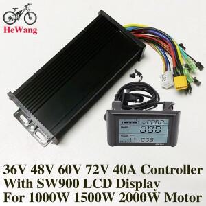 36V 48V 52V 60V 40A 전기자전거 브러시리스 모터 3모드 정현파 컨트롤러 1000W SW900 LCD 키트 (전기 산악