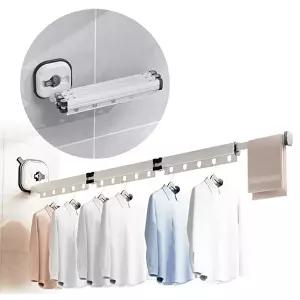 흡착식건조대 무타공 흡착식 빨래 건조대 화이트 3단 발코니 캠핑