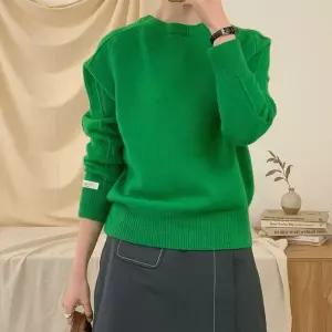 [옷자락]여성 비비드 컬러 무지개 라운드넥 봄 니트8색