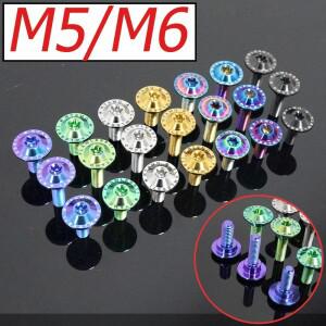 FLAWLESSTI Gr5 티타늄 숄더 볼트 바디 커버 M5 M6 혼다 호환 야마하 가와사키 BMW 호환 호환