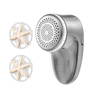 루이들라 패브릭 면도기 보푸라기 제거제, 교체 가능한 스테인리스 스틸 6잎 칼날이 있는 스웨터 면도기, 옷 퍼즈용 디퓨저, 볼 - 배터리 작동