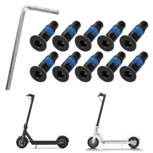 4/10pcs 전기 스쿠터 나사 세트 Ninebot Max G30 ES 프론트 포크 튜브 폴-베이스 부품 용 렌치가있는 장착