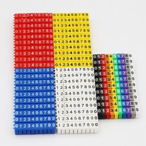 0.3-10mm2 아라비아 숫자 0-9 0123456789 번호 네트워크 케이블 와이어 C  클립 마커 태그 라벨 코드 마킹