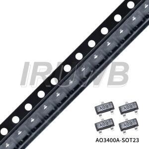 100개 SOT-23 SMD 전계 효과 트랜지스터 AO3400 A09T N 채널 MOS-FET  원본