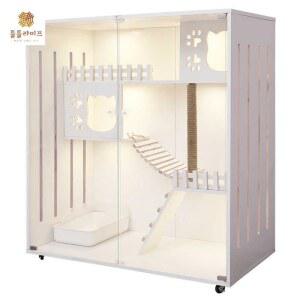 고양이 호텔 케이지 대형 흰색 F1 빌라 반려묘 타워