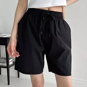 여름여성바지 심플 무지 쿨 5부 반바지 허리밴딩 여름 데일리팬츠