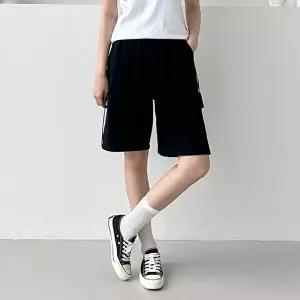 여자조거바지조 캐주얼 데일리 여성 사이드 투라인 카고 반바지