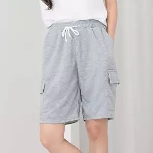 여름여성바지 여자 쮸리 카고 반바지 사이드포켓 허리밴딩 홈웨어