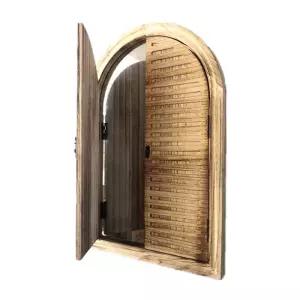 페이크 창문틀 인테리어 촬영소품 미색-미러리스 카페 창문 복고풍 53x42x5cm