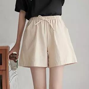 여름여성바지 린넨 허리밴딩 반바지 A라인핏 편한 여름바지 데일리