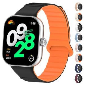 Redmi Watch 4 액세서리 용 실리콘 마그네틱 스트랩 Miband 8Pro 교체 스마트 시계 밴드 손목 소프트 스포