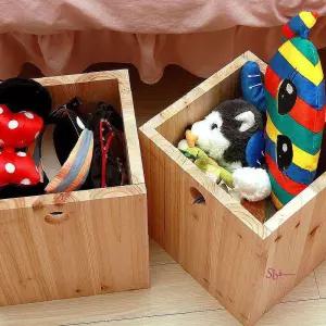 나무선생 수납박스 원목 스프러스 삼나무 1개abc322