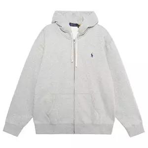 [폴로 랄프로렌]폴로 랄프 로렌 포니 로고 자수 풀 집업 후드 스웨트셔츠 그레이 710813297002