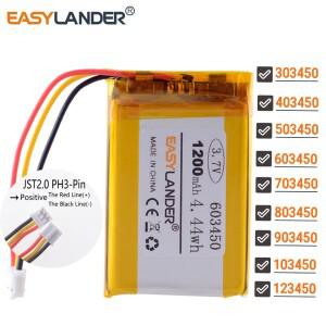 JST2.0mm 3Pin 403450 3.7V 700mAh 리튬 Lipo 이온 폴리머 배터리