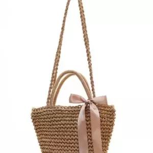 리본 미니 라탄백 여름 여행가방 왕골가방 데일리백 여행가방 해변가방 바다가방