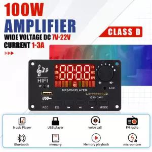 DC 12V MP3 WMA 디코더 보드 무선 블루투스 5.0 앰프 자동차 오디오 USB TF FM 라디오 모듈 스피커용 플레