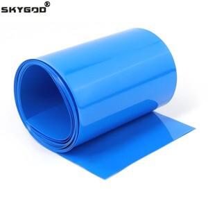 1~20m 18650 PVC 열 수축 튜브 Lipo 배터리 팩 케이스 파란색 폭 7~155mm 케이블 슬리브 리튬 절연 필름 랩