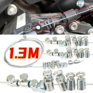 1/2 세트 범용 바이크 오토바이 비상 브레이크 클러치 스로틀 케이블 수리 키트 슬리브 너트 키트가있는 용