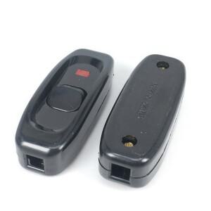 AC 240V 10A 침대 옆 램프 스위치 인라인 ON/OFF LED 표시 등 버튼 테이블 코드 케이블