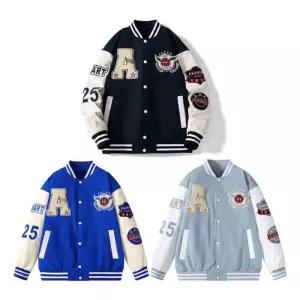 봄 가을 남성 캐주얼 똑딱이 농구 A 야구점퍼 아우터 nYm7+8Jjq
