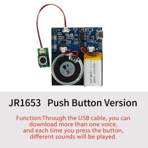 4MB/16MB 푸시 버튼 사운드 모듈 USB 다운로드 가능 및 기록 충전식 MP3 오디오 재생 크리스마스 인사 선물