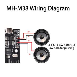 MH-MX38 무선 Bluetooth 오디오 모듈 5V 마이크로 USB Type-C 스테레오 5W + 증폭기 MP3 무손실 디코더 수