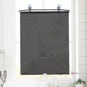 블라인드 방염 암막스크린 65X125cm 창문 도트블랙rst847